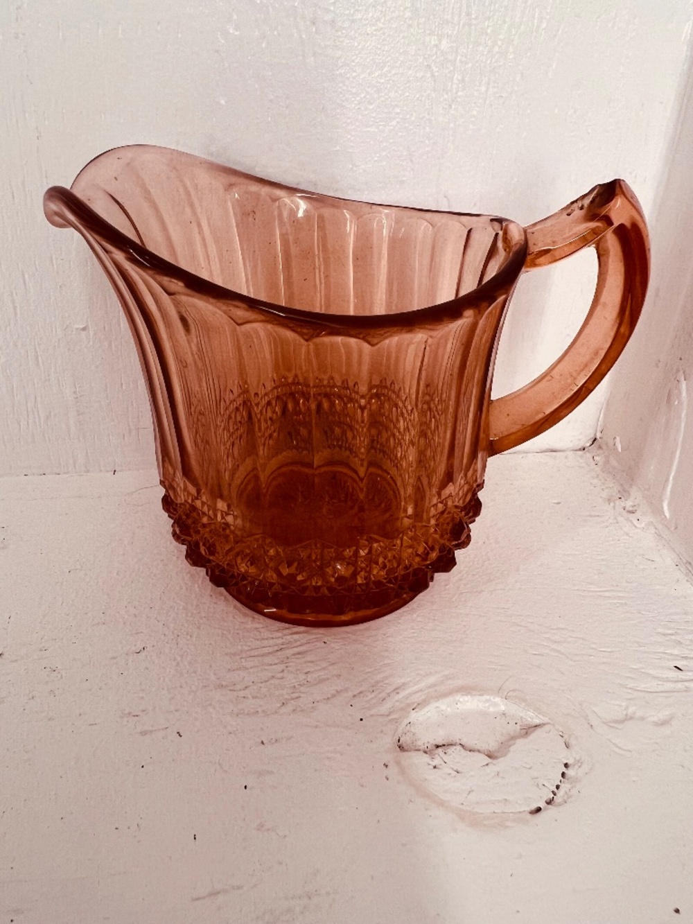Imperial Glass Creamer Huckabee Pink Depression